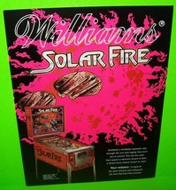 Solar Fire Pinball FLYER Original NOS Promo Game Artwork Sheet 1981  - £20.40 GBP