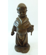 MONK DOM PERIGNON - CARVED WOODEN STATUE - EMPTY CHAMPAGNE BOTTLE BARWARE - €235,06 EUR
