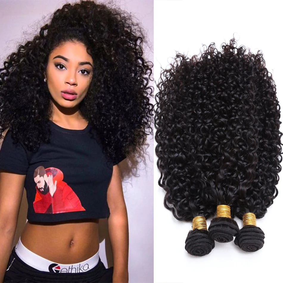  brazilian wet and wavy bundles virgin human hair weave 4 bundle deals afro kinky curly thumb200