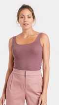 Women&#39;s XXL Mauve Square Neck Ribbed Tank Top - a New Day - $9.99