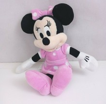 Disney Just Play Minnie Mouse 9&quot; Mini Bean Bag Plush Pink Polka Dot Dres... - $9.89
