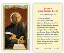 Laminated St. Ignatius of Loyola Holy Prayer Card Catholic - $4.00 CAD