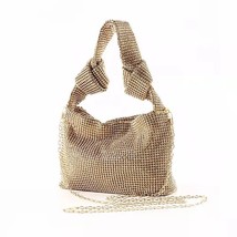 Women&#39;s Rhinestone Knot  Bag 2021  Clic soft Handbag Storage Pouch for Party Wom - £140.08 GBP