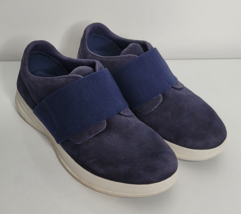 Fit Flop Womens 9 Sporty Pop Blue Suede Slip On Sneakers Casual Shoes 16... - $34.99