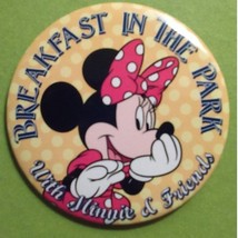 Breakfast In The Park with Minnie &amp; Friends Pinback - £3.95 GBP