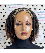 Short Faux Locs Headband Dreadlock Synthetic Afro Twist Braided Wigs Brown  - $95.00