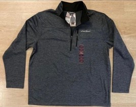 NWT MSRP $75 Men Sweater Eddie Bauer Bridgeport 1/2 zipper Size XXL Gray - £21.80 GBP