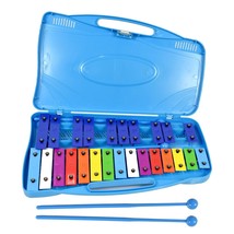 25 Notes Vibraphone Xylophone Glockenspiel Black Blue Percussion Instrum... - £38.26 GBP