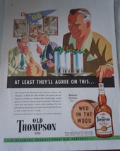 Old Thompson Whiskey Winking Man Advertising Print Ad Art 1948 - $5.99