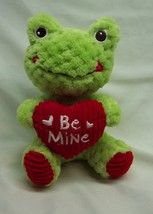 Valentine&#39;s Day Soft Green Frog W/ &quot;Be Mine&quot; Heart 7&quot; Plush Stuffed Animal Toy - £11.94 GBP