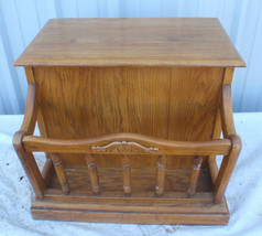 Solid Wood End Table w Magazine Rack - $60.00