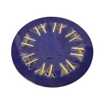 Expo 1967 Canada Terre des Hommes Decorative Plate Beauce 13&quot; Cobalt Blue - £173.78 GBP