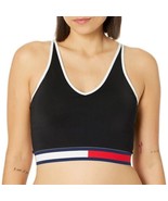Tommy Hilfiger Womens Performance Sports Bra, Deep Black Size Small DEFECT - $32.94 CAD