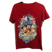 Disney Mickey Mouse and Friend Very Merry Christmas Holiday T-Shirt Cute Red Tee - £15.98 GBP