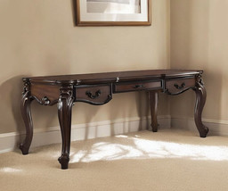 72" Dark Brown Wood Executive Desk With Three Drawers - $37,283.54 MXN