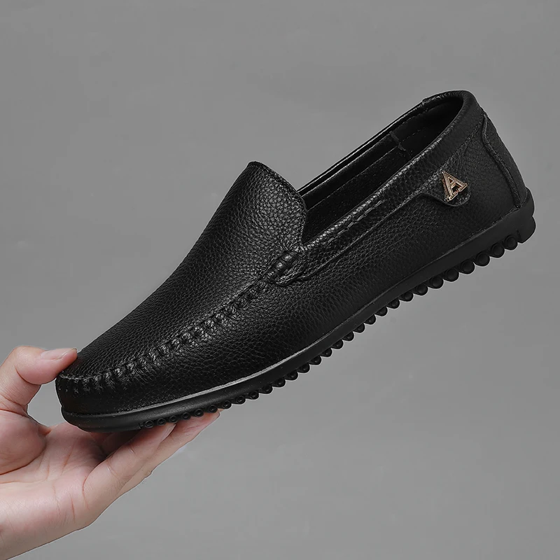 Genuine Leather Men Shoes Casual High Quality Italian Loafers Luxury Bra... - $43.50