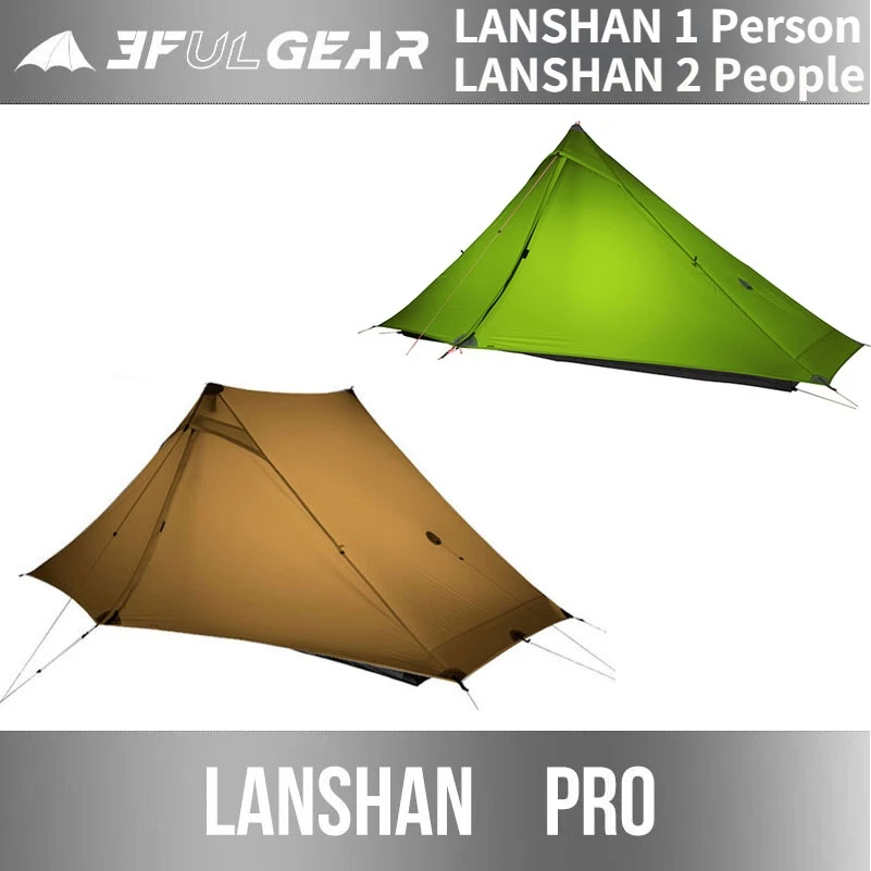3F UL GEAR Lanshan Pro 1/2 Person Single Double Tent Ouedoor Camping 3-4 Season - £41.75 GBP+