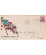 ZAYIX US 837 FDC Hand painted Flag Unknown Artist  Northwest Territory 9... - £58.92 GBP