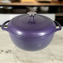 RETIRED Lodge 6 Quart Enameled Cast Iron Dutch Oven Purple Enamel Discontinued - £277.67 GBP