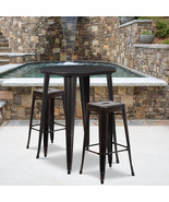 30RD Aged Black Metal Bar Set CH-51090BH-2-30SQST-BQ-GG - $390.95 CAD