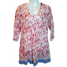 Boden Tunic Red White Blue Cotton sz 4 - £21.78 GBP