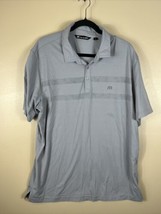 Travis Matthew Short Sleeve Mens Polo Golf Shirt Gray Striped XL - £9.95 GBP