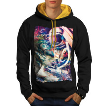 Wellcoda Astronaut Mystic Space Mens Contrast Hoodie, Epic Casual Jumper - £31.45 GBP