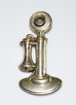 Vintage BEAU Sterling Original Stick Telephone Phone Pin Brooch - $58.80