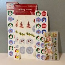 Vintage Snowmen Santa Elves Christmas Stickers + Set AMPAD JMC Impact &amp; More - £14.38 GBP