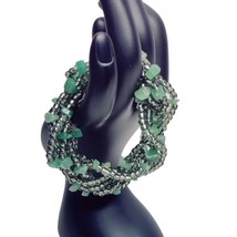 Women&#39;s Jewelry Jade &amp; Green Beaded Bohemian Stretchy Bracelet - $11.87