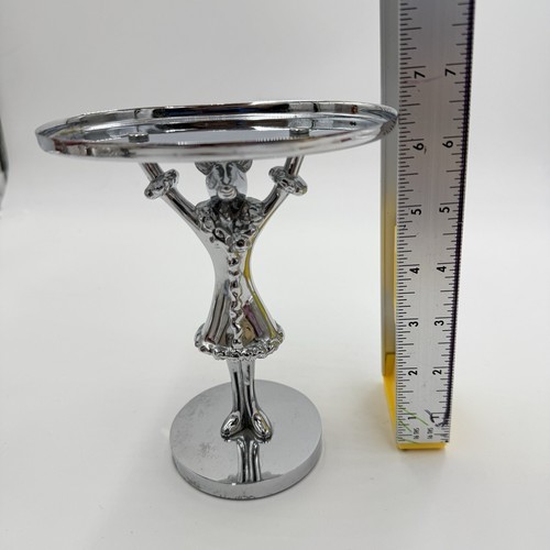Pottery Barn Reindeer Pedestal Soap Holder Tray Metal Holiday Chromatic Metal Item image 3