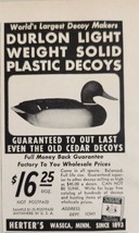 1956 Print Ad Herter&#39;s Durlon Light Weight Solid Plastic Decoys Waseca,MN - £6.26 GBP