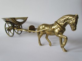 Vintage Bronze Figure - a horse harnessed to a cart - W - 1300 gr. - £67.26 GBP