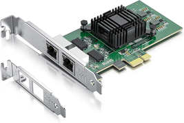 Dual Gigabit NIC Intel 82576 2x RJ45 PCIe X1 Low Profile 2-Pack Win/Linux - $1,826.71 MXN