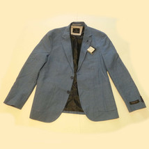 Tailorbyrd Collection Men Blazer Size 40R Linen Blend Blue  - £60.66 GBP