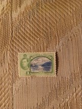 Trinidad &amp; Tobago Vintage Cancelled Postage Stamp 1 Cent First Boca Green VTG - £6.32 GBP