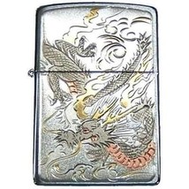 Dragon Electroformed Japanese Beautiful Design Japan Zippo Oil Lighter MIB - £60.31 GBP