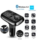 Wireless FM Transmitter MP3 Car Radio Adapter Dual USB Charger Car Kit - £22.24 GBP