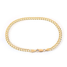4.6 Mm Cuban Link Curb Chain Italy 14K Yellow Gold Bracelet - £496.32 GBP