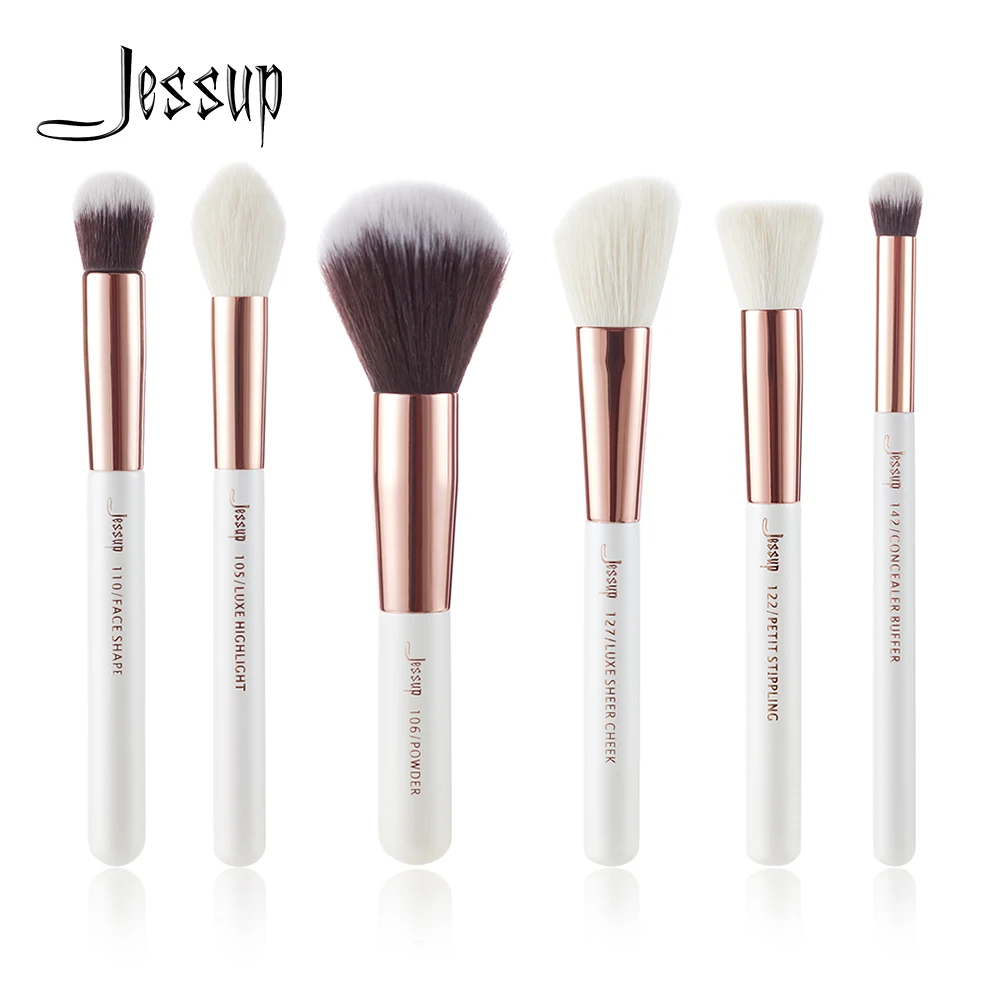 Et 6pcs makeup brush natural synthetic powder contour blush highlighter blend concealer thumb200