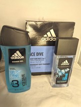 Adidas Ice Dive Gift Set for Men Body Wash Deodorant Body Fragrance Feel Chill - £15.50 GBP