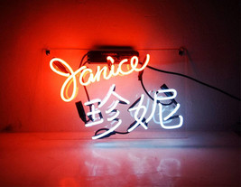 Handmade &#39;Janice&#39; Coffee Banner Art Light Neon Sign 15&quot;x10&quot; - £55.14 GBP