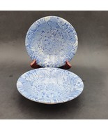Set 2 Vtg Scilla by Lillian Delvoryas for Burleigh Bowl Plate 6 3/8&quot; Dis... - £58.50 GBP