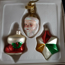 Blown Glass  Christmas Ornament European approx 3&quot; size Santa boot Star - £7.11 GBP