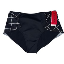 Spanx Swimsuit Bottom Black White Plaid Skirted Shaping Suits Ruffle Flirty 2653 - £20.55 GBP