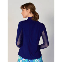 NWT Ladies G LIFESTYLE NAVY BLUE Long Sleeve Full Zip Golf Jacket M L XL image 2
