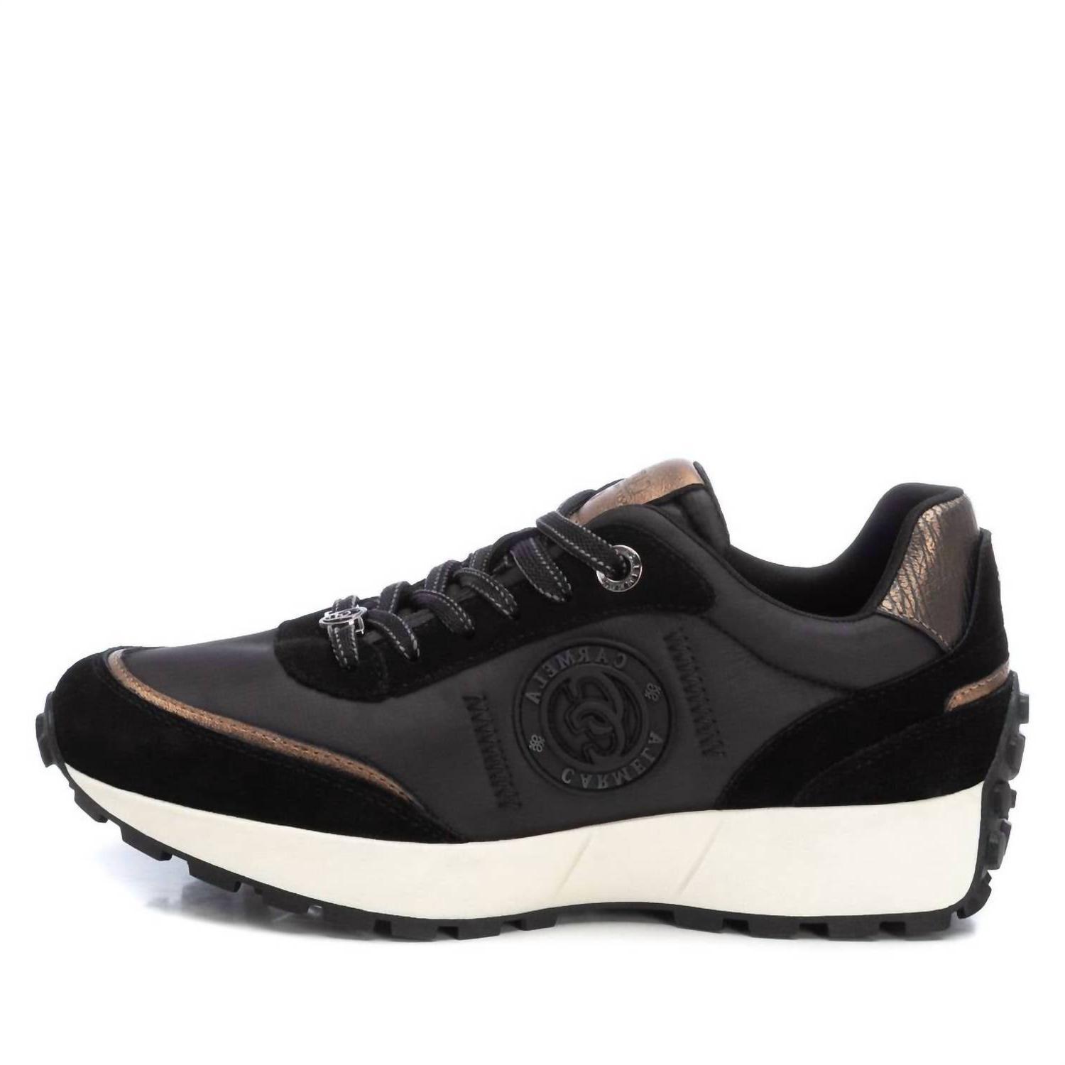 Xti Women&#39;s Leather Casual Sneakers Black - $96.00