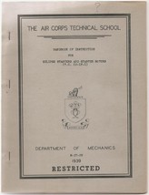 Rare &amp; Unique WWII AAF Restricted Tech Manuals &amp; Tech School Documents - $25.00