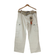 NWT IRON Co. Relaxed Straight Leg Standard Fit Men&#39;s Vintage Cargo Khaki Pants - £35.58 GBP