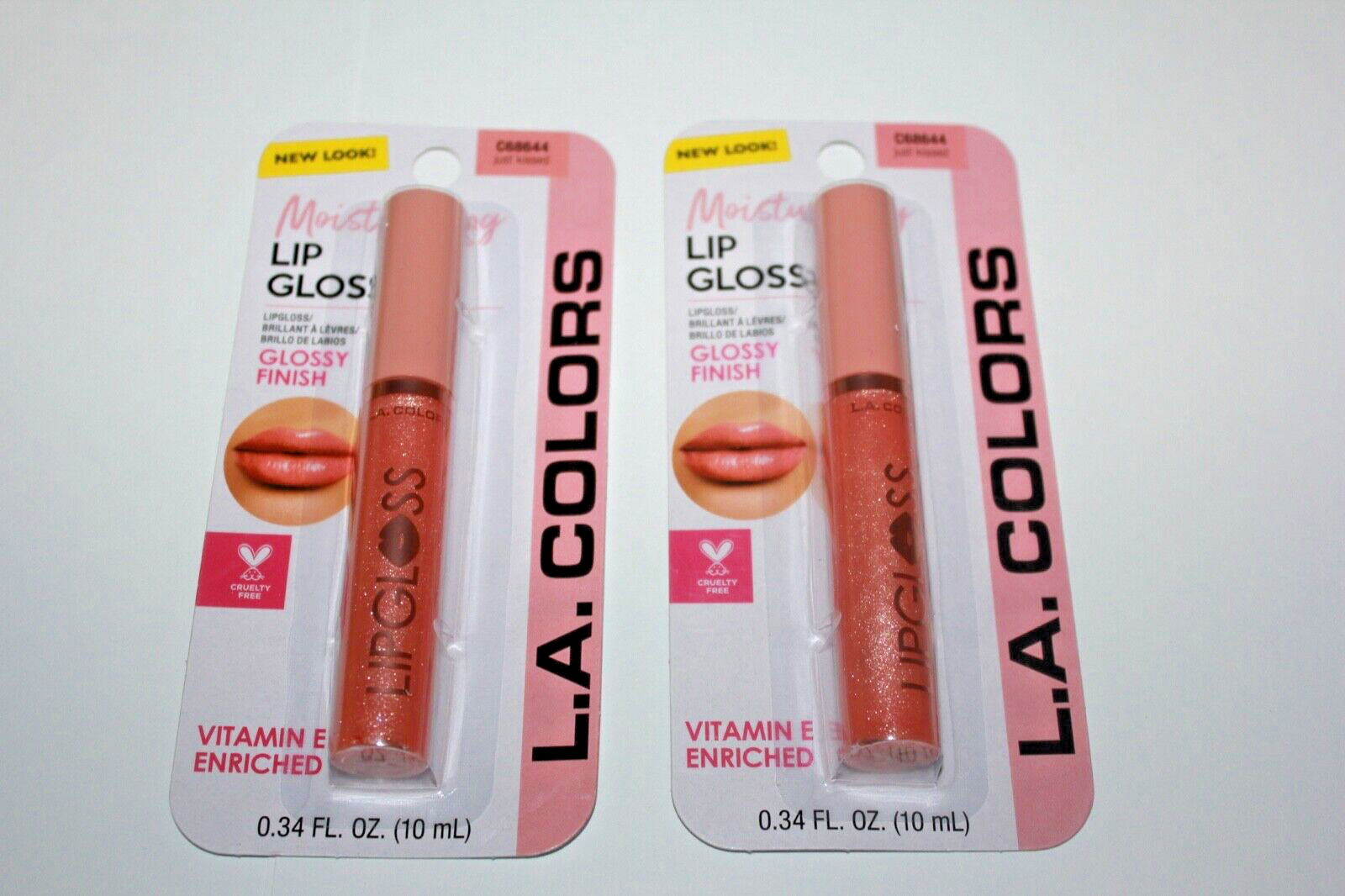 Primary image for L.A. Colors Moisture  Lip Gloss C68644 *JUST KISSED* Lot Of 2 Sealed